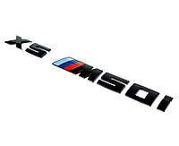 Автологотип шильдик емблема напис BMW X5m50i power black глянець Emblems 152257