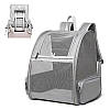 Рюкзак-переноска для котів та собак 41х28х35 CosmoPet CP-42 Gray, фото 8