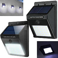Комплект 2шт Уличный LED фонарь с солнечной панелью, 20LED / Настенный светодиодный светильник