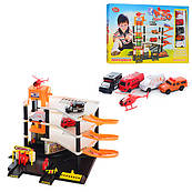 JT Гараж 0846 4 яруси, 46-32-31 см, 4 машинки, вертоліт, у кор-ку, 55-35-10см