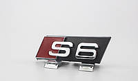 Автологотип шильдик эмблема надпись Audi S6 в решетку радиатора хром Emblems 170766