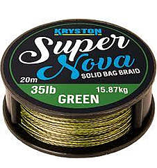Поводковий матеріал Kryston Super Nova Solid Bag Supple Braid 25Lb Weed Green