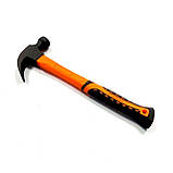 Молоток цвяходер 250 грам обгумований, молоток слюсарний для цвяхів з гумовою ручкою, фото 2