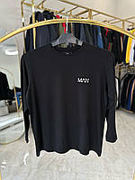 Чоловічий світшот/футболка з довгим рукавом 2309 (батал) 3-6XL чорний
