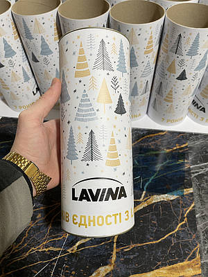 Тубус для подарунків  Ø 98 з індивідуальний дизайном