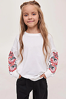 Світшот для дівчинки з вишивкою "Жоржина", дитячий світшот