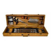 Подарунковий Набір шампурів Майстер BBQ ручної роботи, фото 6