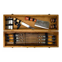 Подарунковий Набір шампурів Майстер BBQ ручної роботи, фото 7