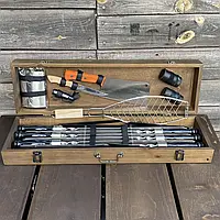 Подарунковий Набір шампурів Майстер BBQ ручної роботи, фото 2