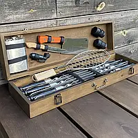 Подарунковий Набір шампурів Майстер BBQ ручної роботи, фото 5