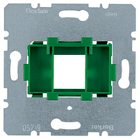 Hager Berker Опорная пластина для модульних разъемов с зелёной вставкой, 1-кратная (Арт. 454004)