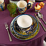 Набір із 4-х обідніх тарілок із кераміки "Півень галявині" Certified International, фото 2