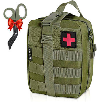 Сумка під аптечку тактична A87 + Подарунок Тактичні ножиці / Військовий підсумок під аптечку швидкознімний
