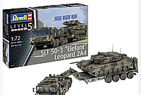 Сборная модель тягача и танка Revell 03311 SLT 50-3 "Elefant" + Leopard 2A4