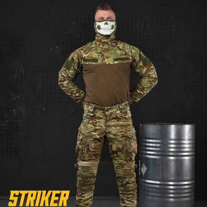 Форма для ВСУ Striker Мультикам, тактическая форма рип-стоп с множеством карманов и вставками из cordura L - фото 3 - id-p2115723372
