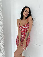 Женское романтическое платье на брителях мини с разрезом ткань:42/44 46/48 Мод 26