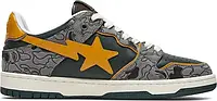 Кроссовки Bape SK8 Sta Grey Mustard Yellow 001FWH801007_GRN_A