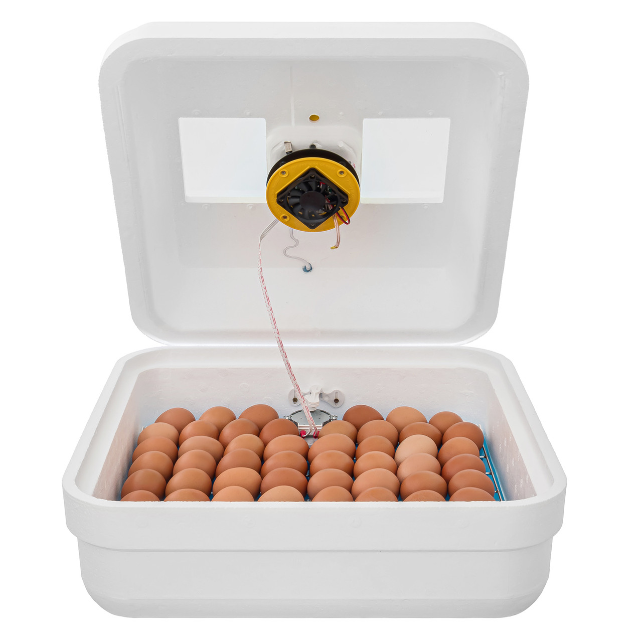 Автоматический инкубатор «Рябушка Smart TURBO» на 48 яиц керамический нагреватель цифровой термор. вентилятор - фото 5 - id-p659567831