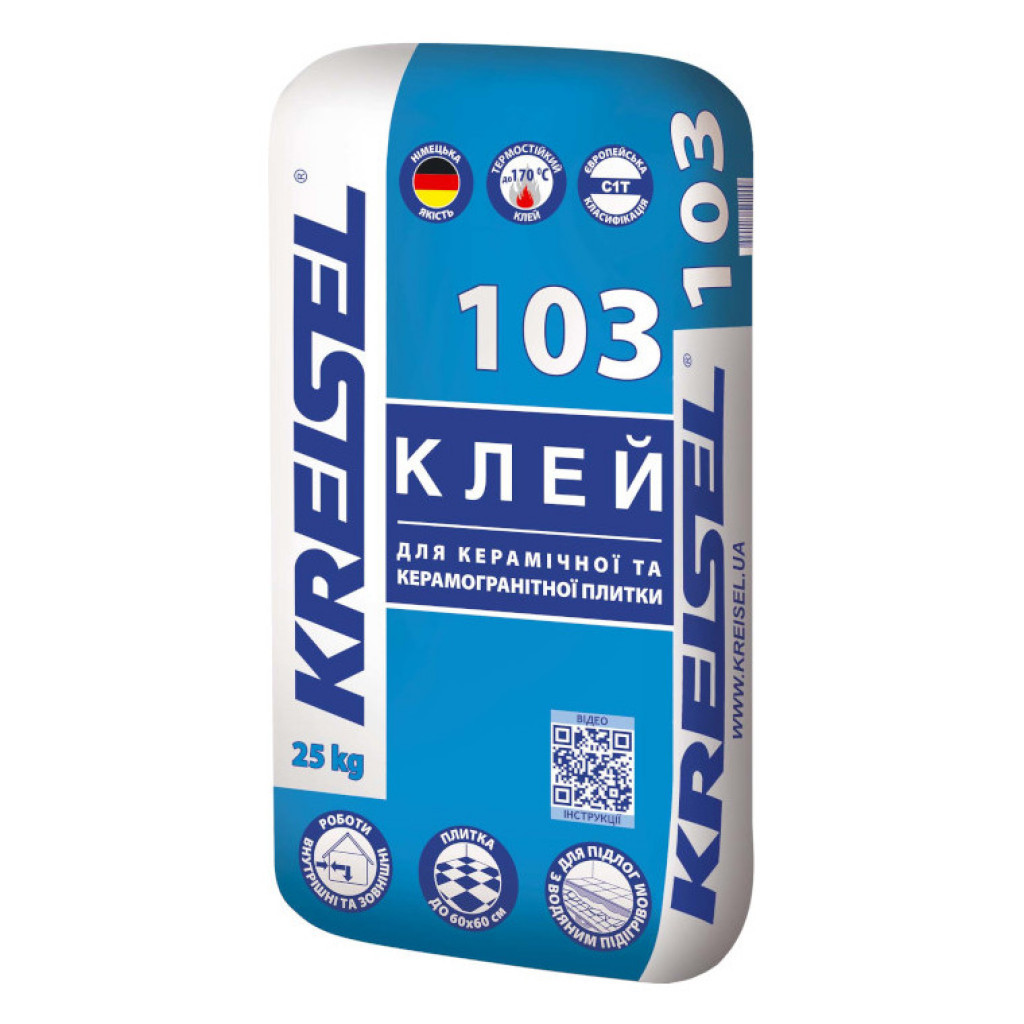 KREISEL клей для плитки посилений No103, 25 кг/42/