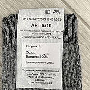 Шкарпетки чоловічі демісезонні бавовна рубчик Нік, Житомир, 27 розмір, сірі, 08952, фото 6
