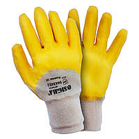 Перчатки трикотажные с нитриловым покрытием (желтые) 120 пар SIGMA (9443451) Tyta - Есть Все