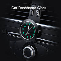 Часы для авто, кварцевые,  крышка нержавейка, черный флуоресцентный циферблат. Солидный вид.