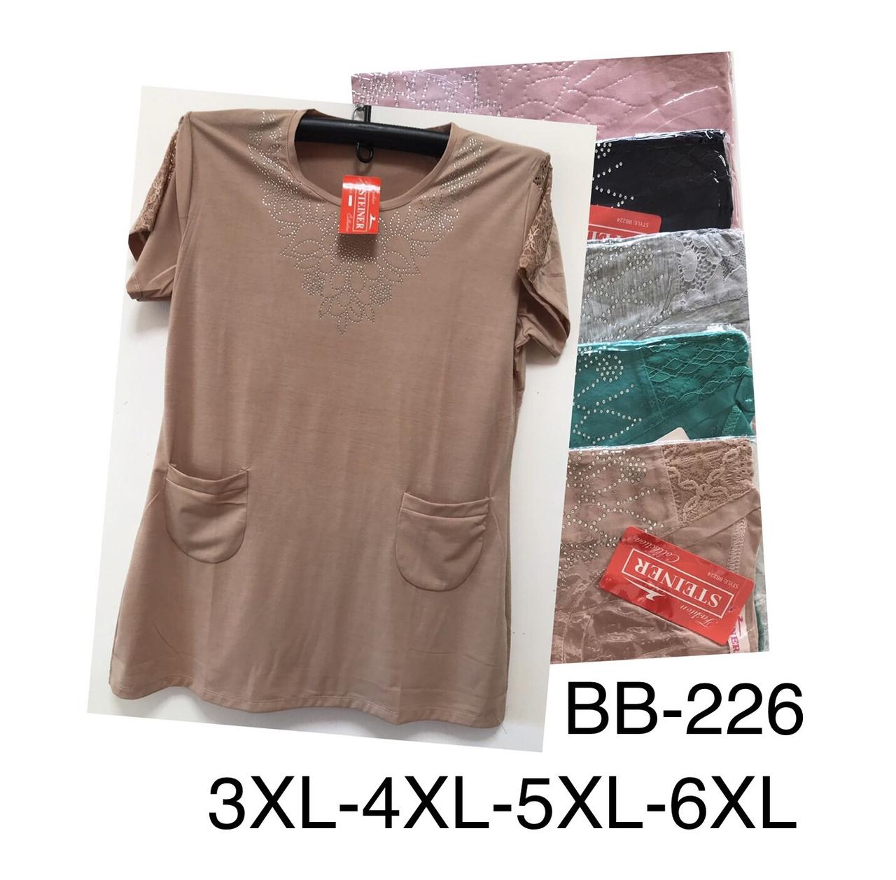 Туніка жіноча бавовна розмір напівбатал 3XL-6XL Мікс колір (від 10 шт.)