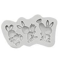 3д Молд силиконовая форма пасхальные кролики для декора