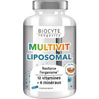 Харчова добавка на основі 12 вітамінів Biocyte Multivit Liposomal, 60gel caps