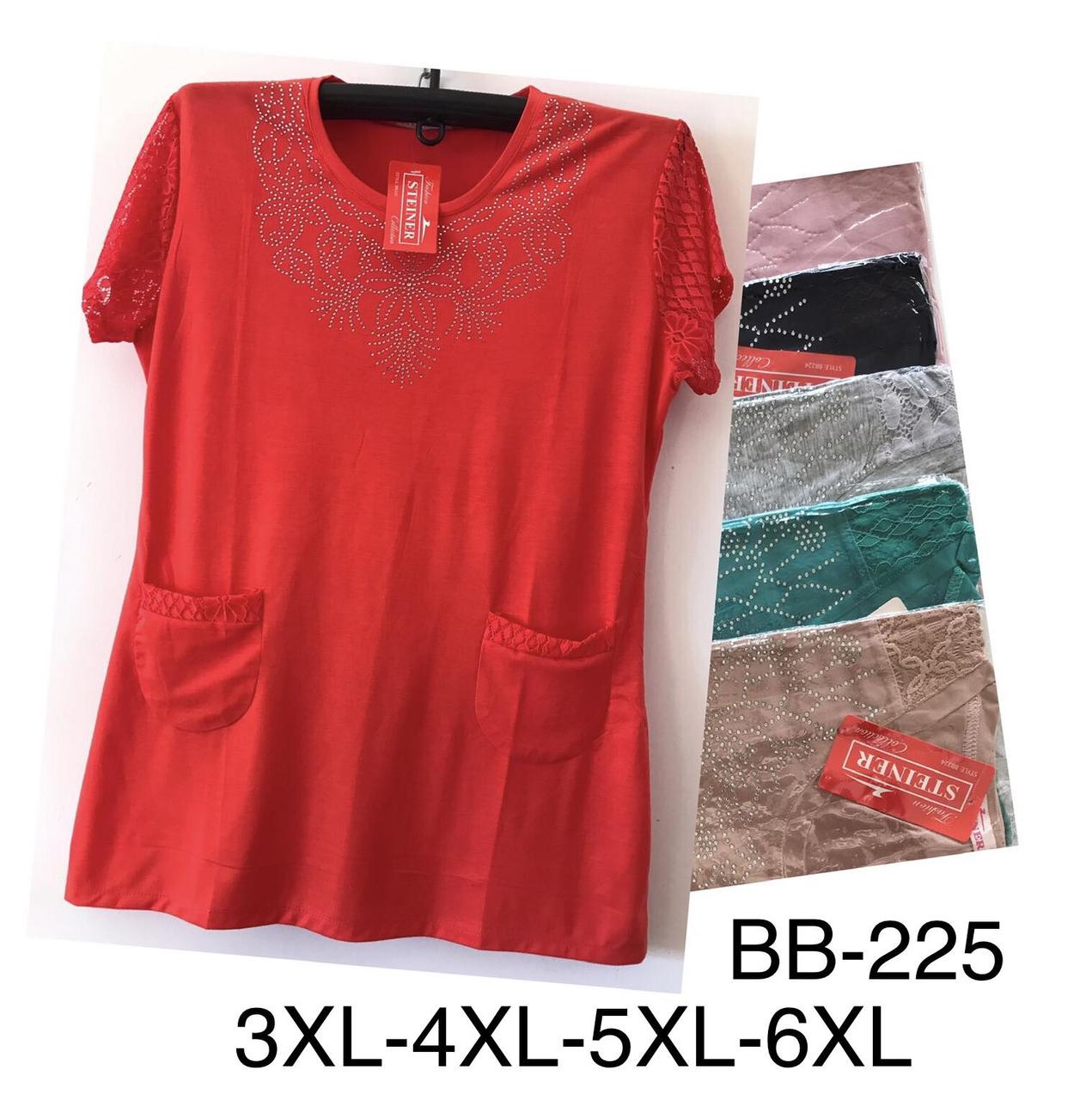 Туніка жіноча бавовна розмір напівбатал 3XL-6XL Мікс колір (від 10 шт.)