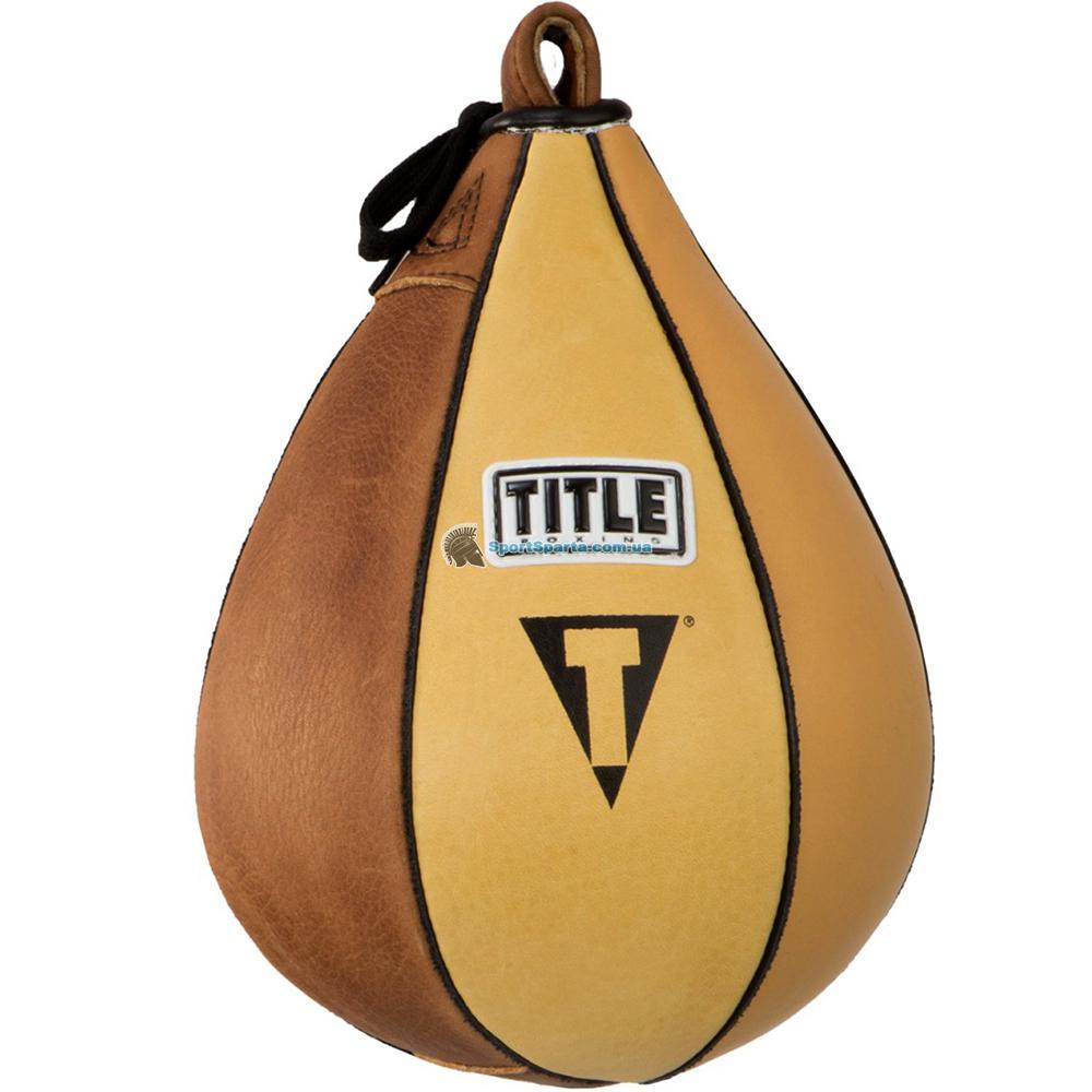Пневмогруша швидкісна TITLE GENUINE LEATHER SUPER SPEED BAG (15x23см), фото 1