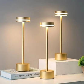 Бездротова світлодіодна настільна LED-лампа нічник A21 для читання Золотий