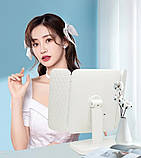 Косметичне настільне потрійне LED дзеркало акумуляторне XW 810 з 3 режимами підсвітки сенсорне, фото 6