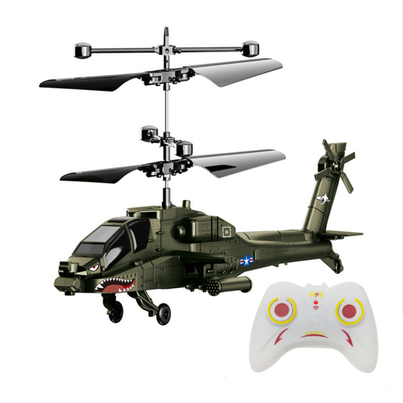 Іграшковий війсковий гелікоптер Eagle Commando "Зелена акула" з пультом керування та з індукційним управлінням