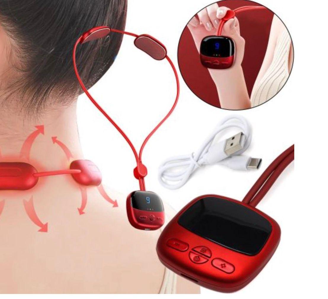 Масажер для шиї NECK MASSAGER LY-480 імпульсний електромасажер для плечей