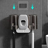 Органайзер тримач для зубної щітки 2 чашки TOOTHBRUSH HOLDER XL-717, фото 8