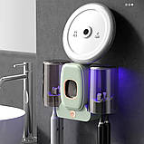 Органайзер тримач для зубної щітки 2 чашки TOOTHBRUSH HOLDER XL-717, фото 9