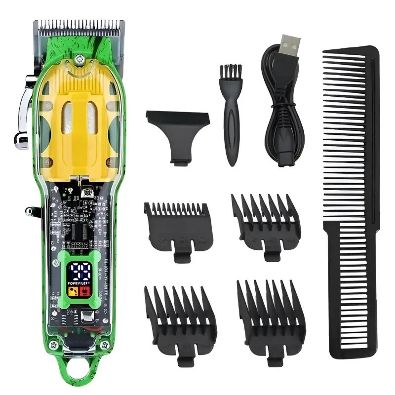 Машинка для стриження волосся HAIR CUTTER LY-452 прозора акумуляторна