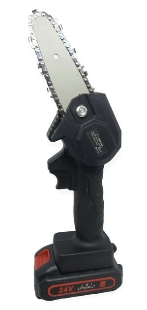 Портативна пила електрична ланцюгова 24 V ручна акумуляторна побутова Mini Electric Chainsaw XL-382