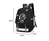 Рюкзак Music з USB світиться в темряві з USB Чорний, фото 3