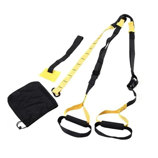 Тренувальні петлі для кросфіту trx, Жовті петлі для фітнесу та турніка для тренувань