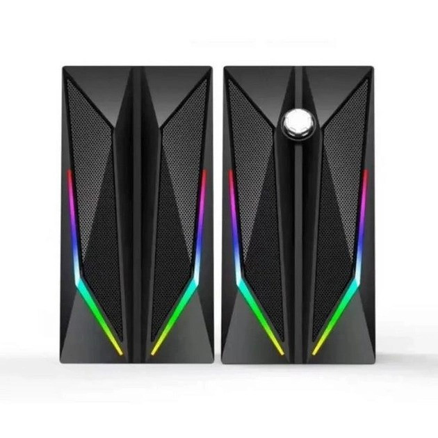 Комп'ютерні колонки MUSIC DJ M-110A 8865 дротові колонки для ПК з підсвіткою RGB