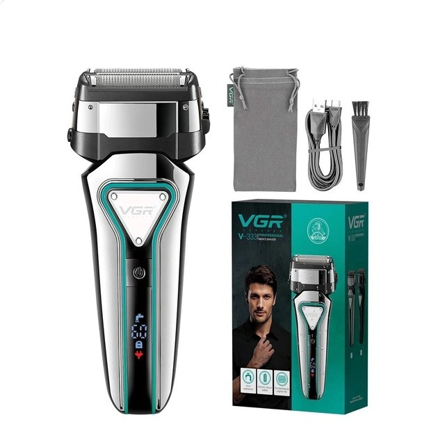Електробритва акумуляторна для обличчя Shaver VGR V-333 шейвер для сухого та вологого гоління