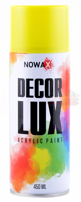 Акриловая краска желтая Nowax Decor Lux (аэрозоль 450мл.) NX48020 - фото 1 - id-p386152678
