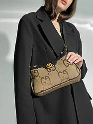 🔥 Gucci Aphrodite Shoulder Bag Brown Textile GG