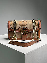 Gucci GG Large Marmont Brown Textile