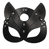 Сексуальна маска кішки та чокер чорного кольору для рольових ігор We Love, фото 6