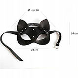 Сексуальна маска кішки та чокер чорного кольору для рольових ігор We Love, фото 7