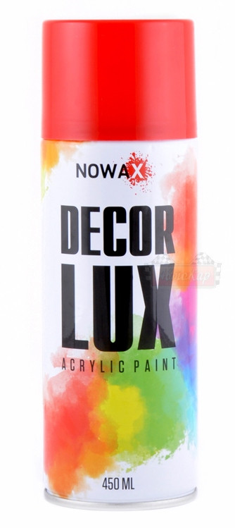 Акриловая краска красная Nowax Decor Lux (аэрозоль 450мл.) NX48022 - фото 1 - id-p386153987