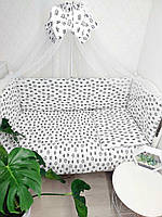 Набор постельного белья в детскую кроватку 9в1: защита одеялко подушка простынь